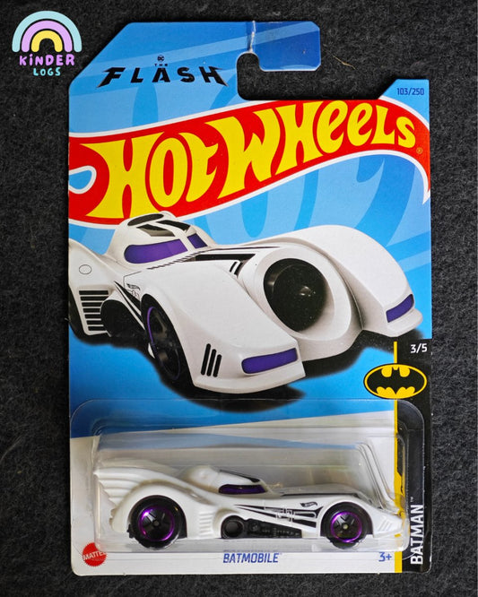 Hot Wheels Batmobile - DC The Flash (White) - Kinder Logs