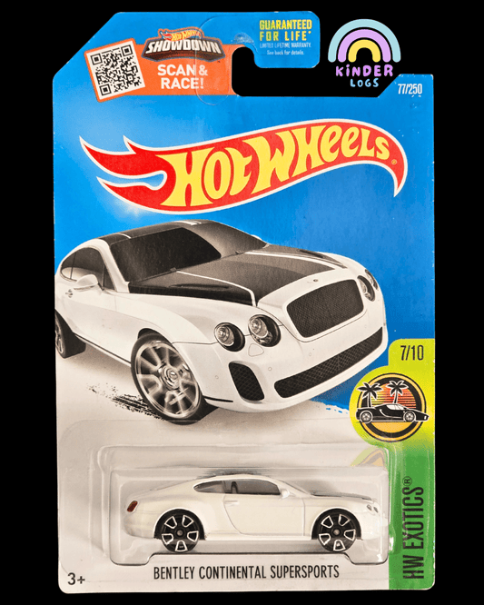 Hot Wheels Bentley Continental Supersports - White (Imported) - Kinder Logs