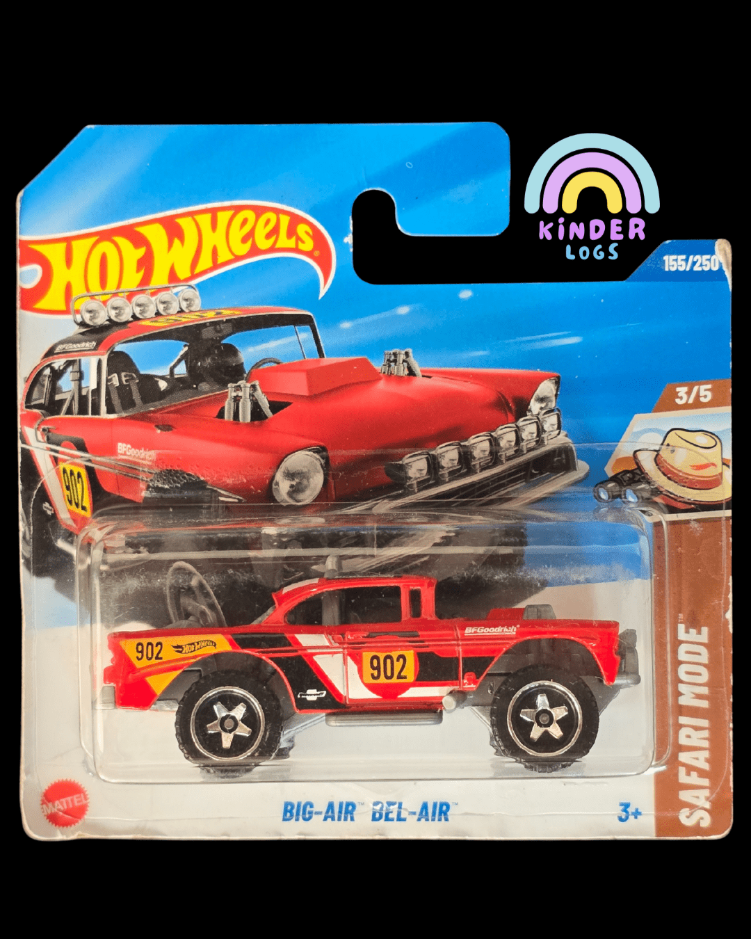 Hot Wheels Big - Air Bel - Air - Red (Imported Short Card) - Kinder Logs