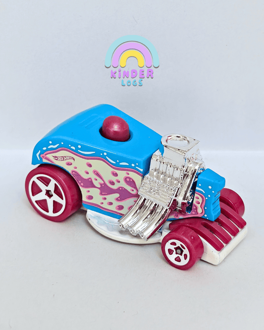 Hot Wheels Birthday Burner - Blue - Pink (Uncarded - New) - Kinder Logs