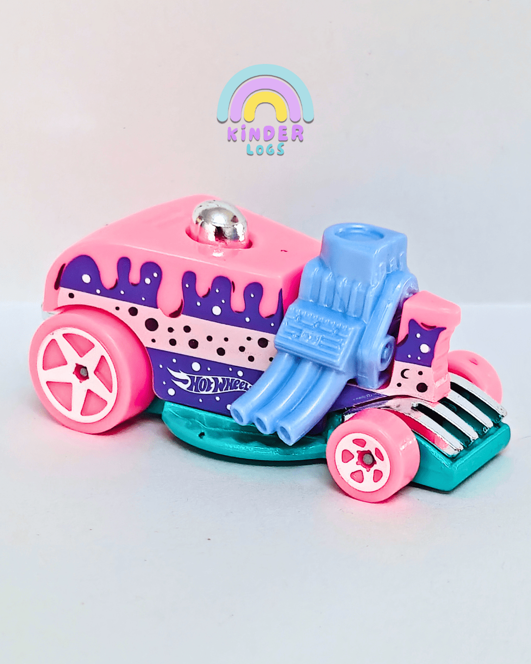 Hot Wheels Birthday Burner - Pink (Uncarded - New) - Kinder Logs