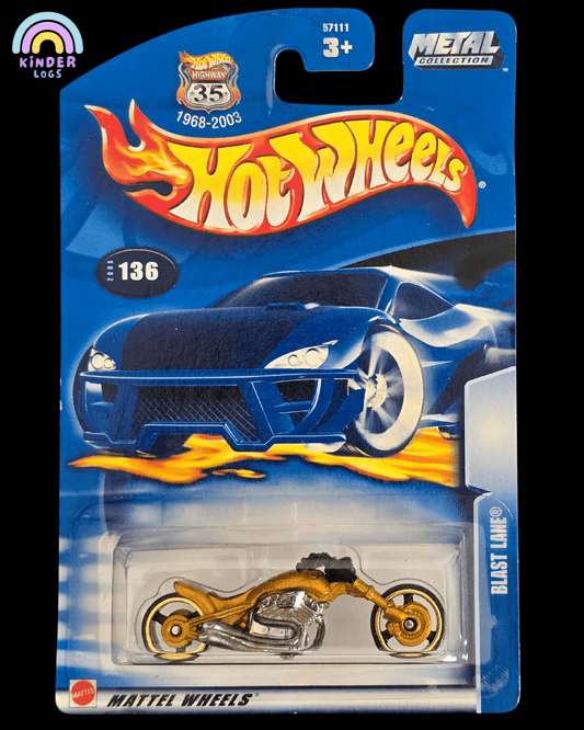 Hot Wheels Blast Lane (Gold) - Collector No. 136 - Kinder Logs