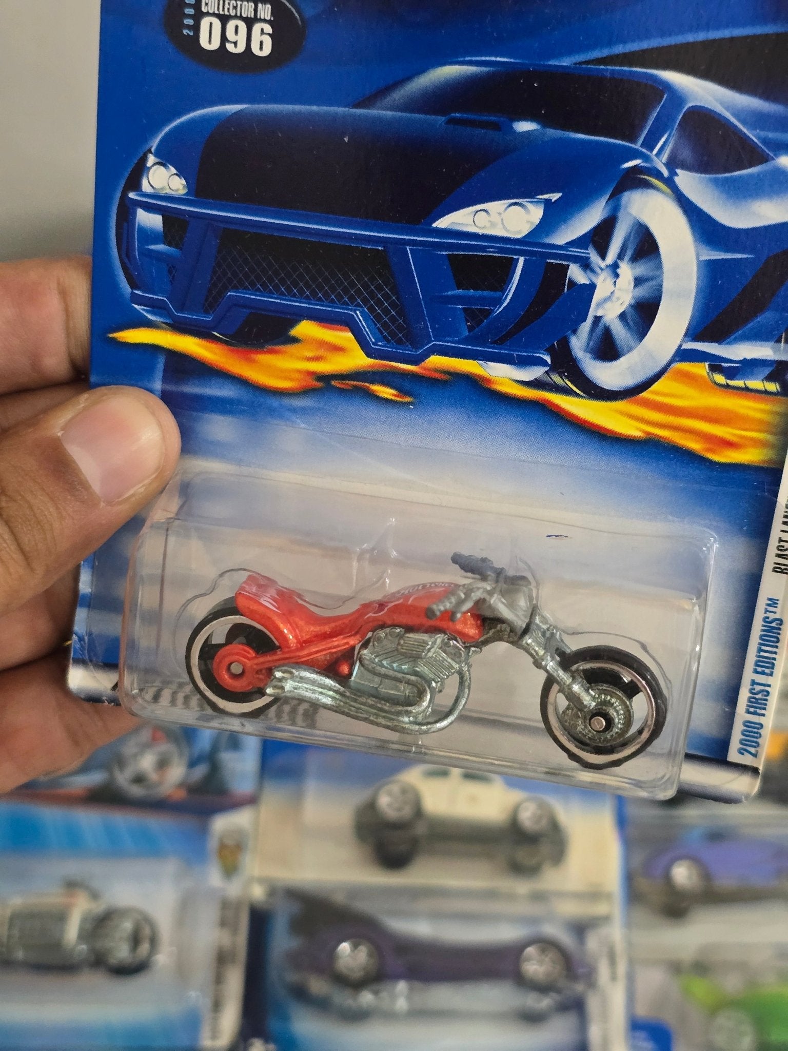 Hot Wheels Blast Lane Motorcycle - Collector No. 096 - Kinder Logs
