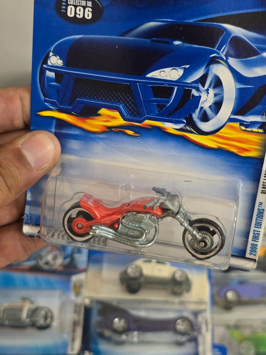 Hot Wheels Blast Lane Motorcycle - Collector No. 096 - Kinder Logs