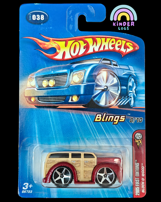 Hot Wheels Block O' Wood - Blings Series (Imported) - Kinder Logs