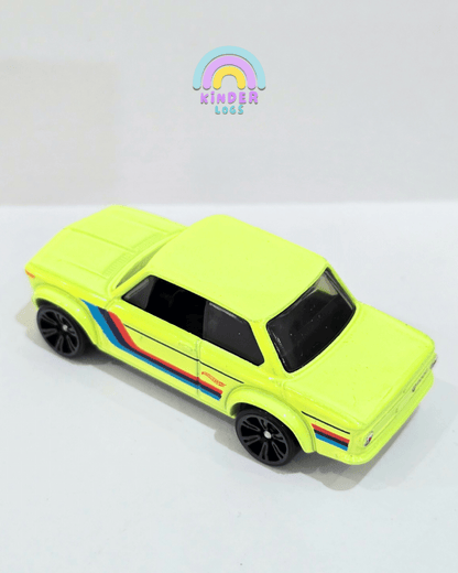 Hot Wheels BMW 2002 Neon Speeders - Green (Uncarded) - Kinder Logs