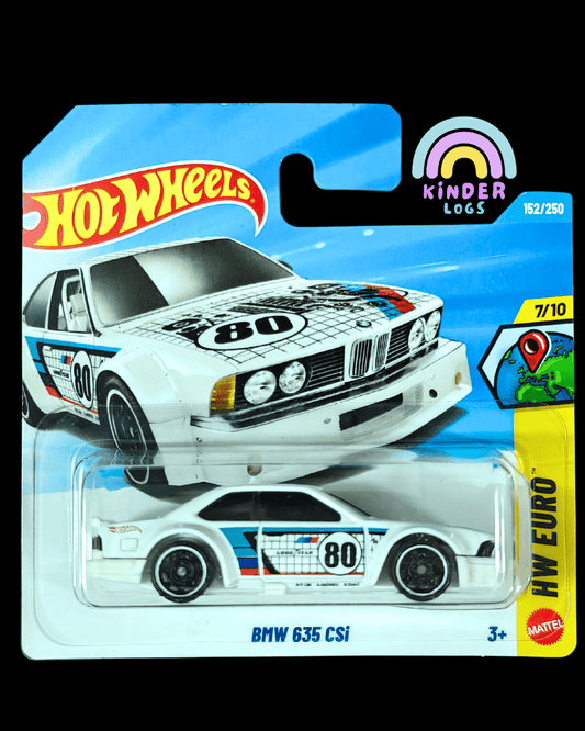 Hot Wheels BMW 635 CSi - White (Short Card - Imported) - Kinder Logs