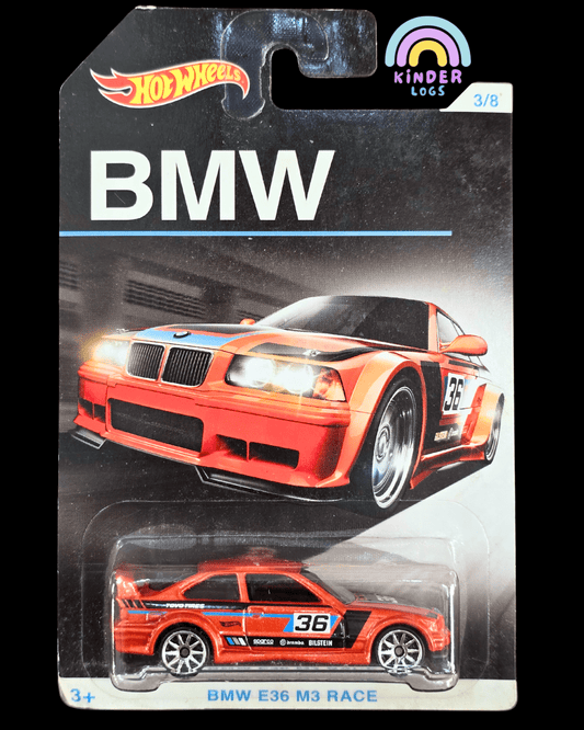Hot Wheels BMW E36 M3 Race (2015 Imported Card) - Kinder Logs