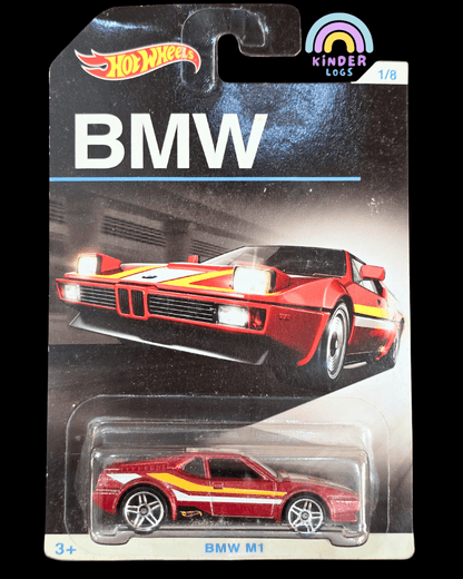 Hot Wheels BMW M1 - Red (2015 Imported Card) - Kinder Logs
