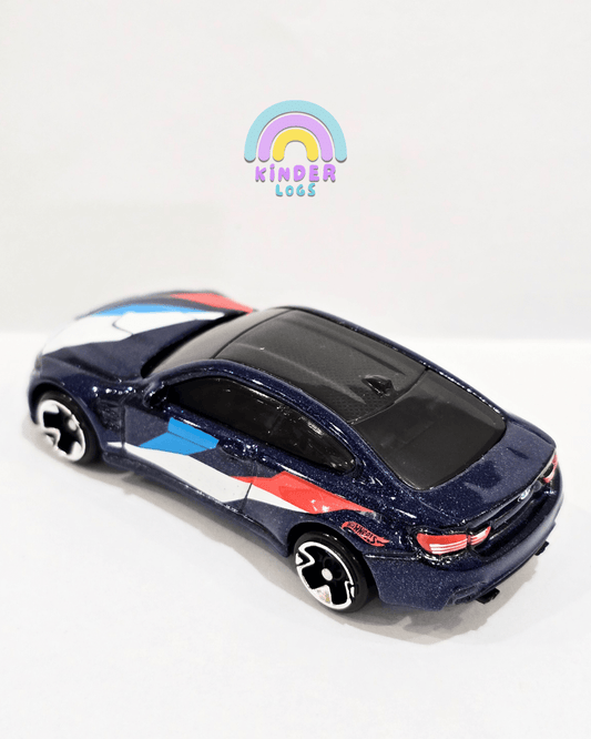 Hot Wheels BMW M4 - Blue With Graphics (Uncarded) - Kinder Logs