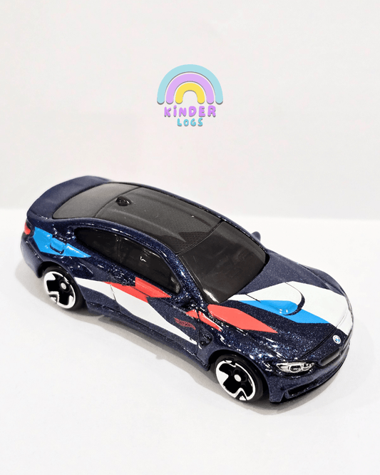 Hot Wheels BMW M4 - Blue With Graphics (Uncarded) - Kinder Logs