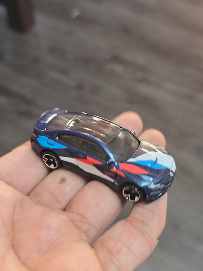 Hot Wheels BMW M4 - Blue With Graphics (Uncarded) - Kinder Logs