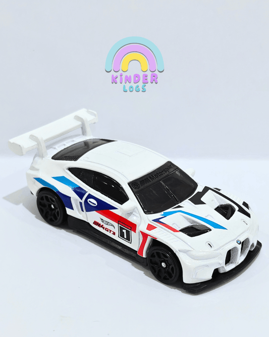 Hot Wheels BMW M4 GT3 - White (Uncarded - New) - Kinder Logs