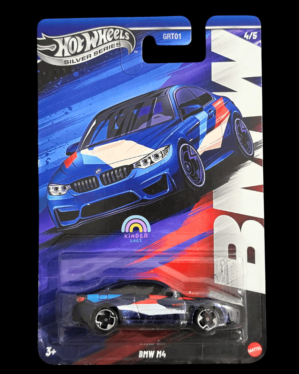 Hot Wheels BMW M4 Silver Series Imported Kinder Logs India hot-wheels-bmw-m4-silver-series-imported-kinder-logs-india