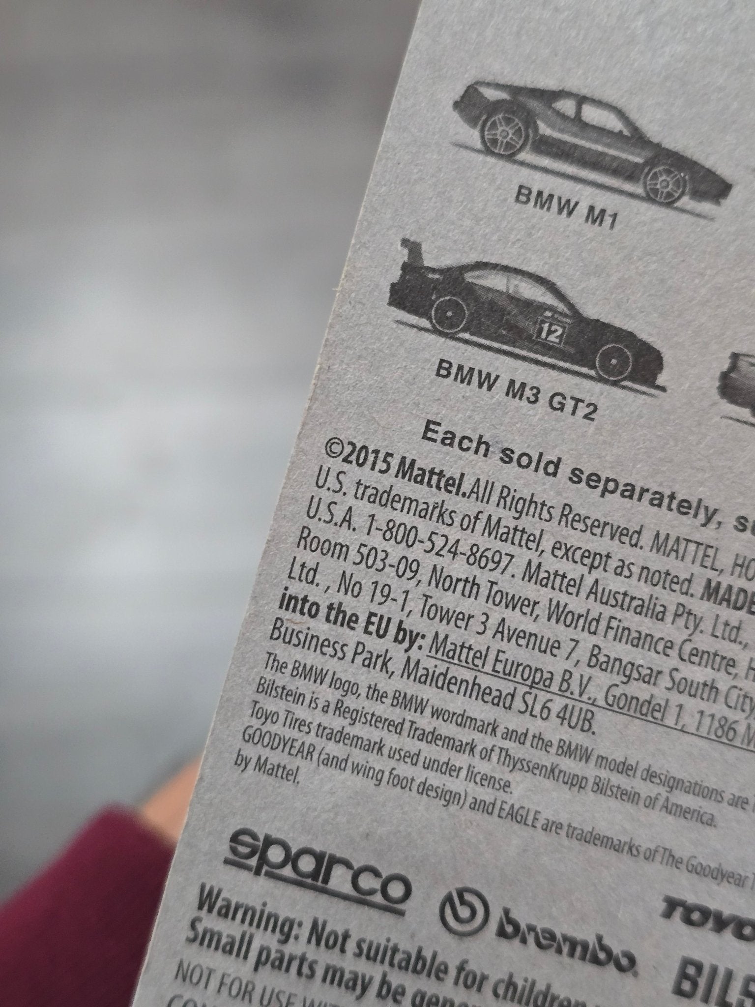 Hot Wheels BMW Z4 M - Grey (2015 Imported Card) - Kinder Logs