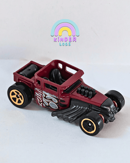Hot Wheels Bone Shaker - Maroon (Uncarded - New) - Kinder Logs