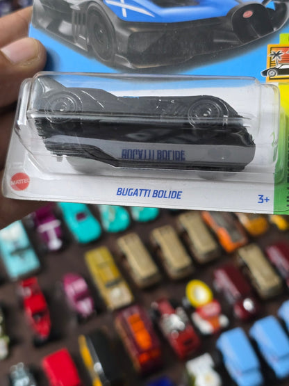Hot Wheels Bugatti Bolide - Blue (Creased Card - Imported) - Kinder Logs
