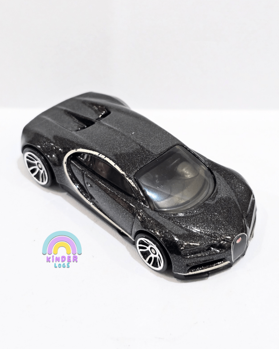 Hot Wheels Bugatti Chiron - Black (Uncarded) - Kinder Logs