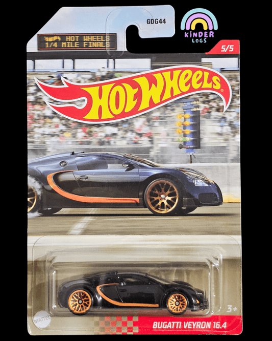 Hot Wheels Bugatti Veyron 16.4 (1/4 Mile Finals) - Kinder Logs