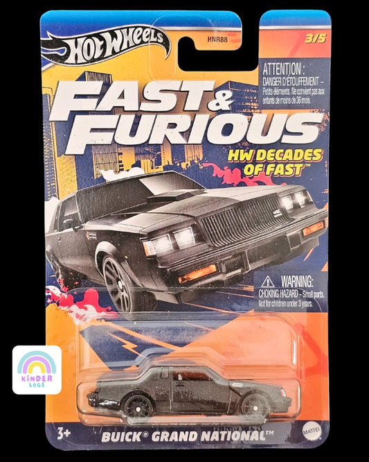 Hot Wheels Buick Grand National - Fast And Furious - Kinder Logs