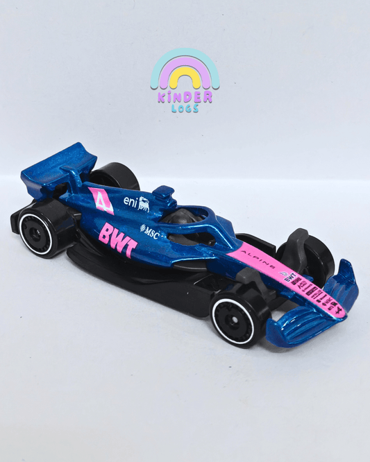 Hot Wheels BWT Alpine F1 Car - Blue (Uncarded - New) - Kinder Logs