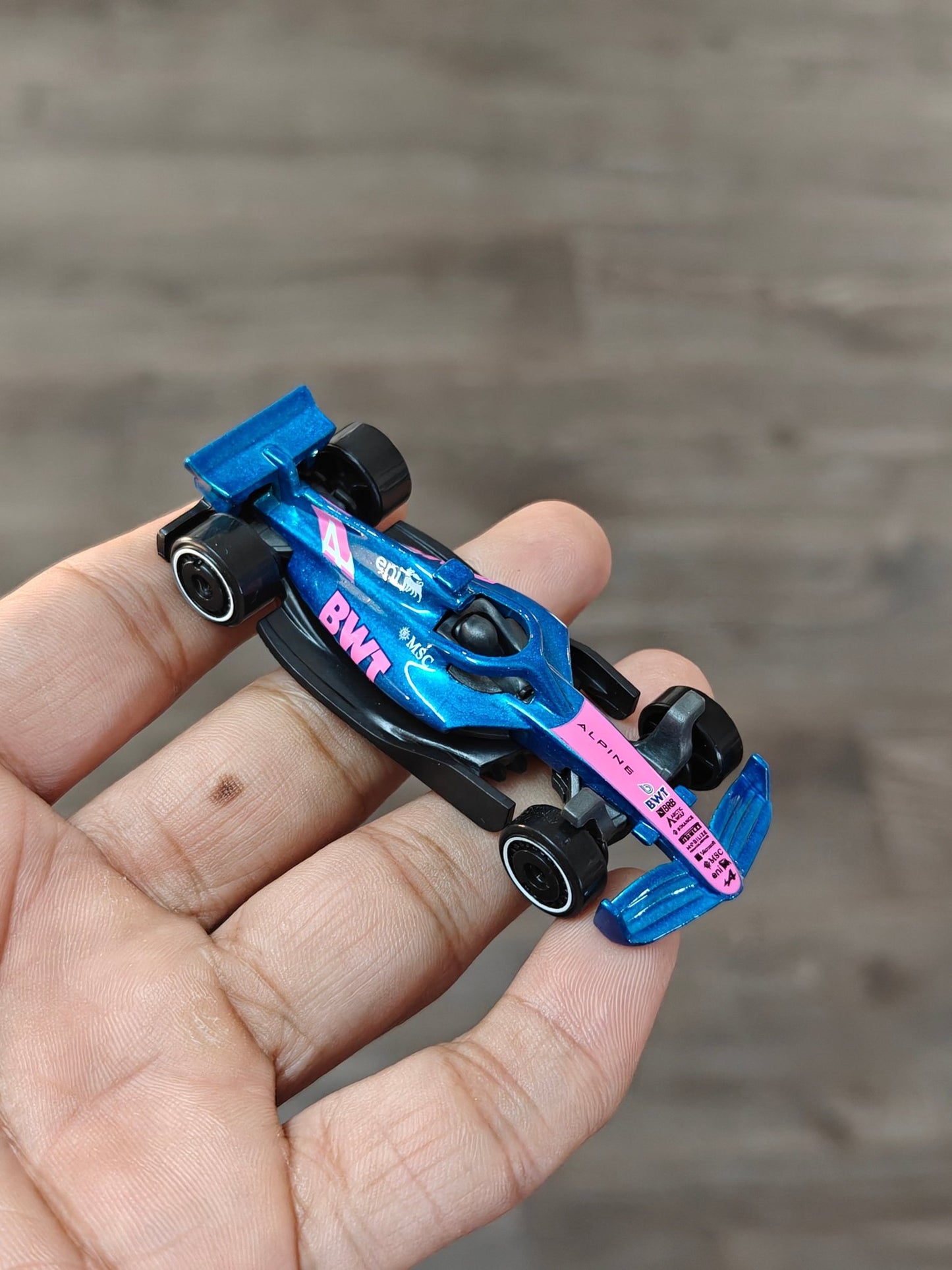 Hot Wheels BWT Alpine F1 Car - Blue (Uncarded - New) - Kinder Logs