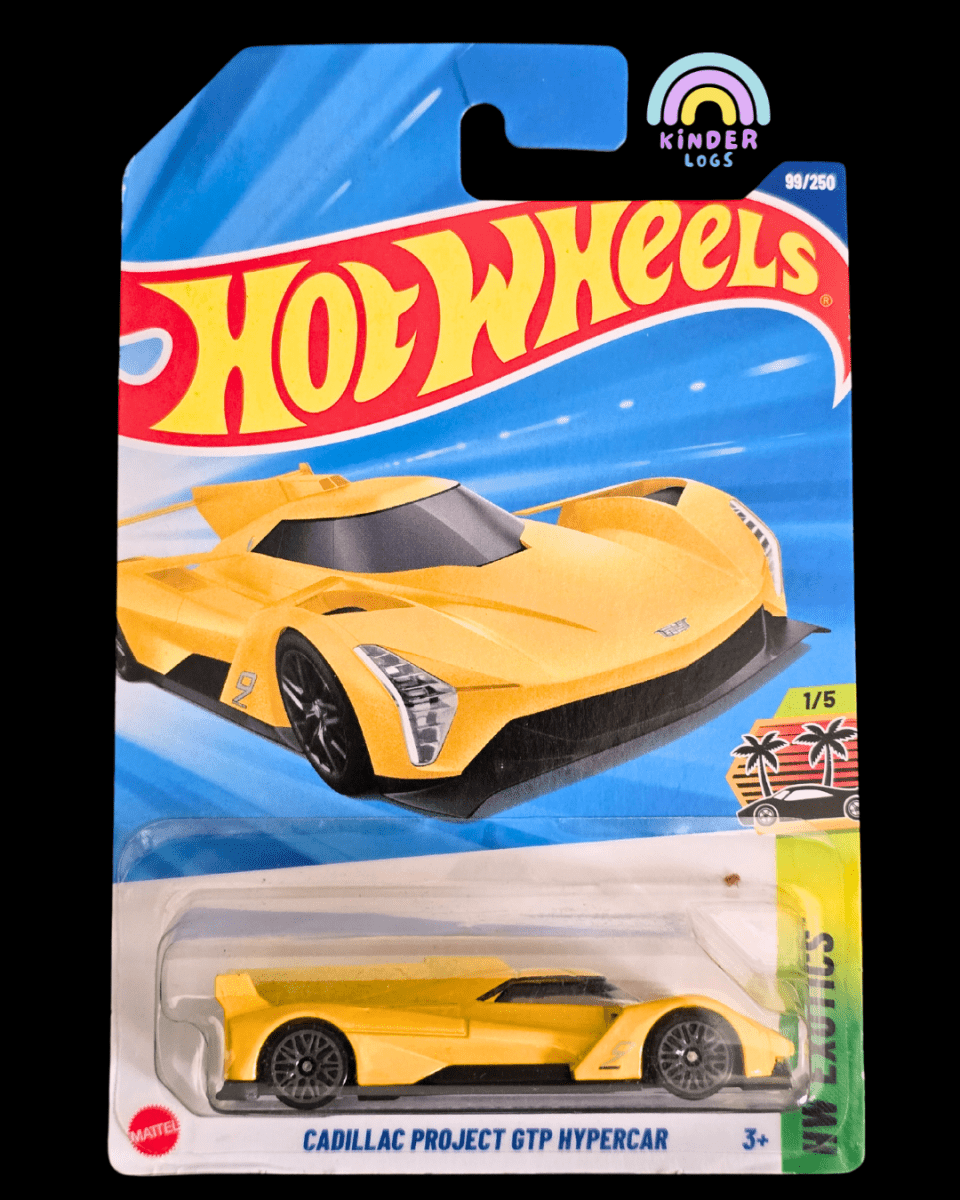 Hot Wheels Cadillac Project GTP Hypercar - Yellow (Imported) - Kinder Logs