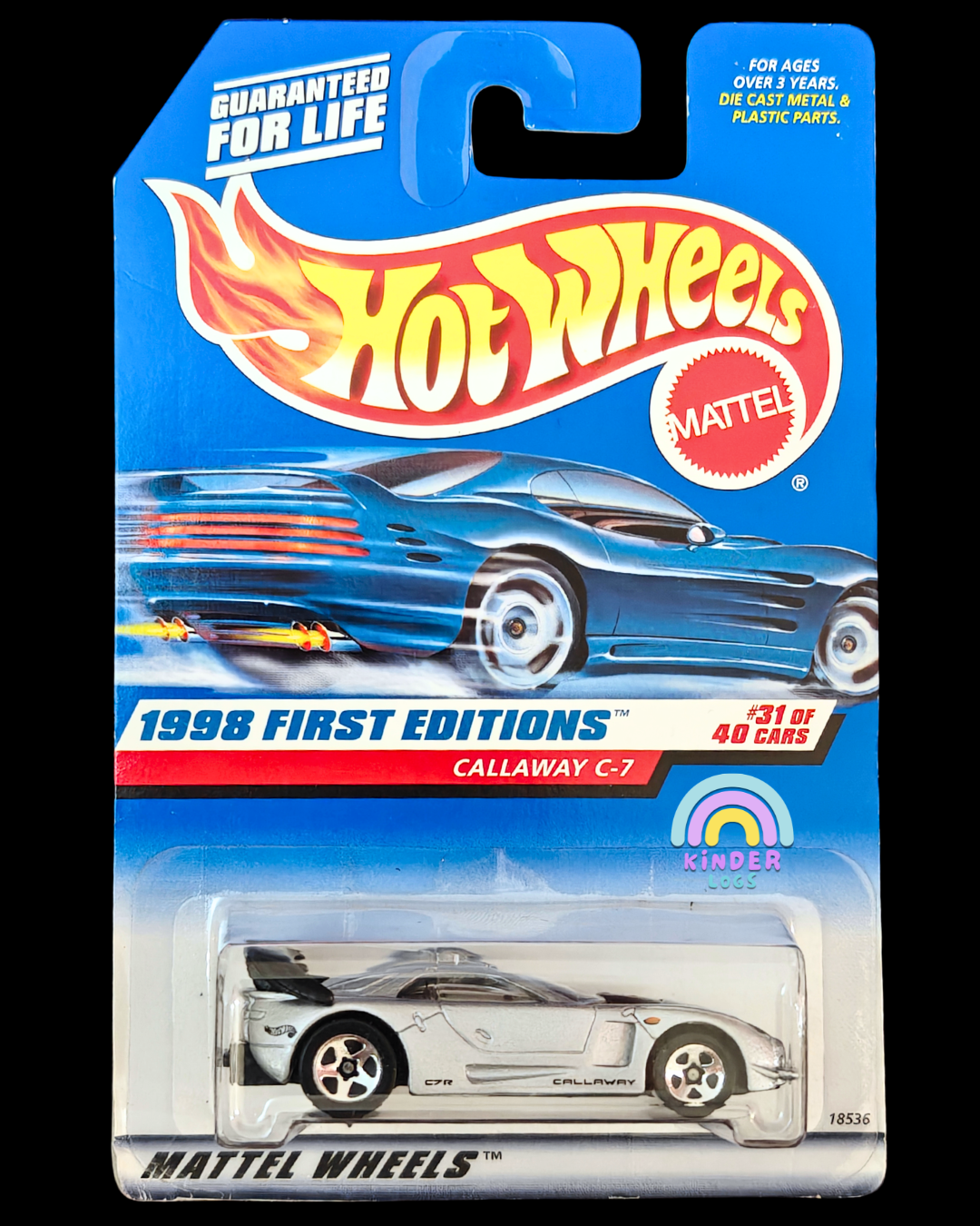 Hot Wheels Callaway C7 - Silver (Imported) - Kinder Logs