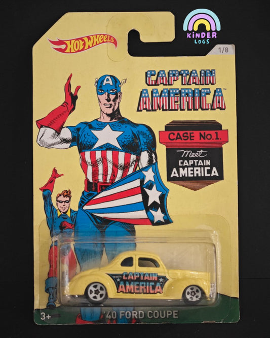 Hot Wheels Captain America 1940 Ford Coupe | Case No. 1 - Kinder Logs