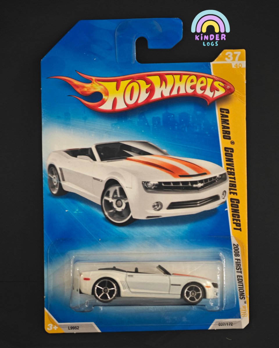 Hot Wheels Chevrolet Camaro Convertible Concept (White) - Kinder Logs