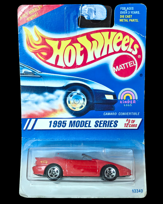 Hot Wheels Chevrolet Camaro Convertible - Red (Imported - Creased Card) - Kinder Logs
