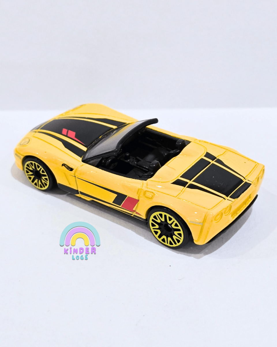 Hot Wheels Chevrolet Corvette C6 - Yellow (Uncarded) - Kinder Logs