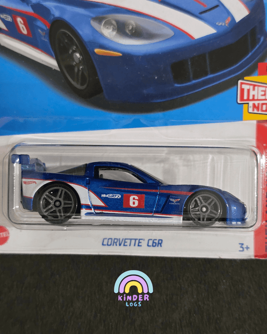 Hot Wheels Chevrolet Corvette C6R - Blue (Imported) - Kinder Logs