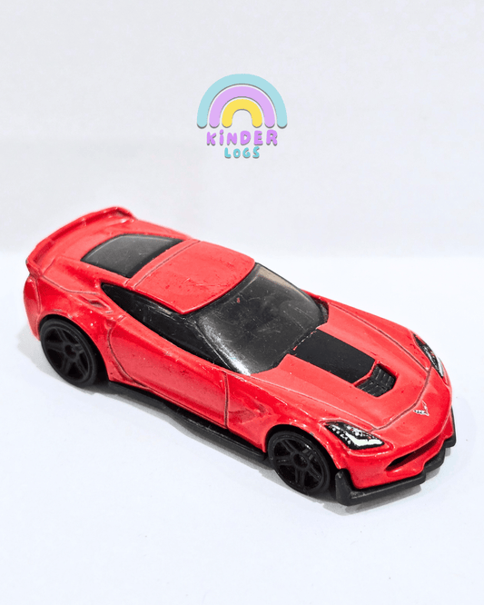 Hot Wheels Chevrolet Corvette C7 Z06 - Red (Used Car) - Kinder Logs