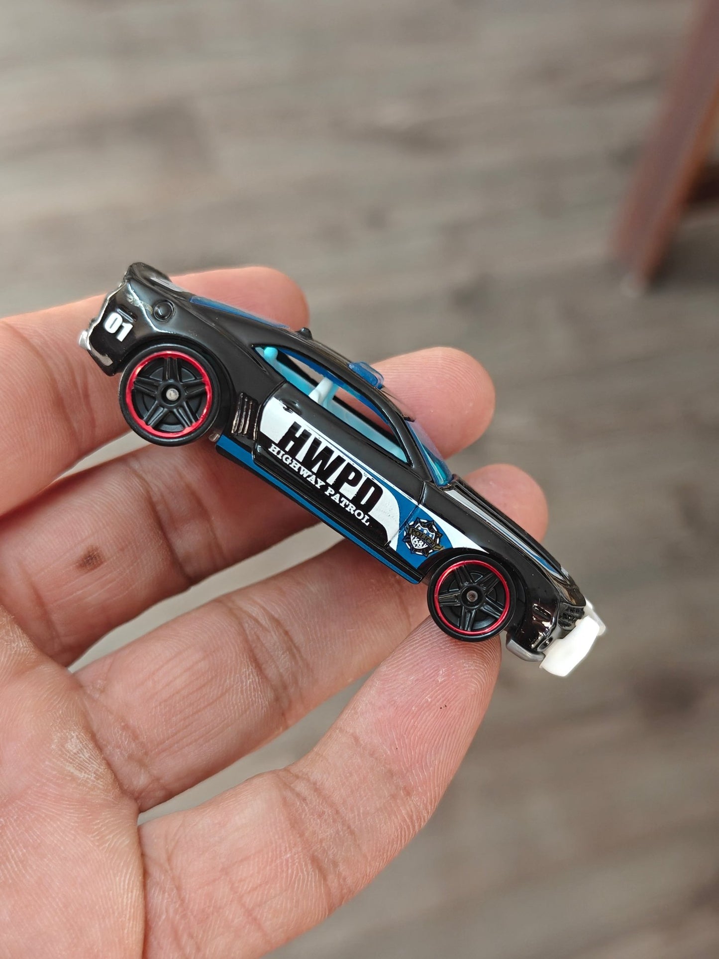 Hot Wheels Chevy Camaro Highway Patrol Car - Black (Uncarded - New) - Kinder Logs