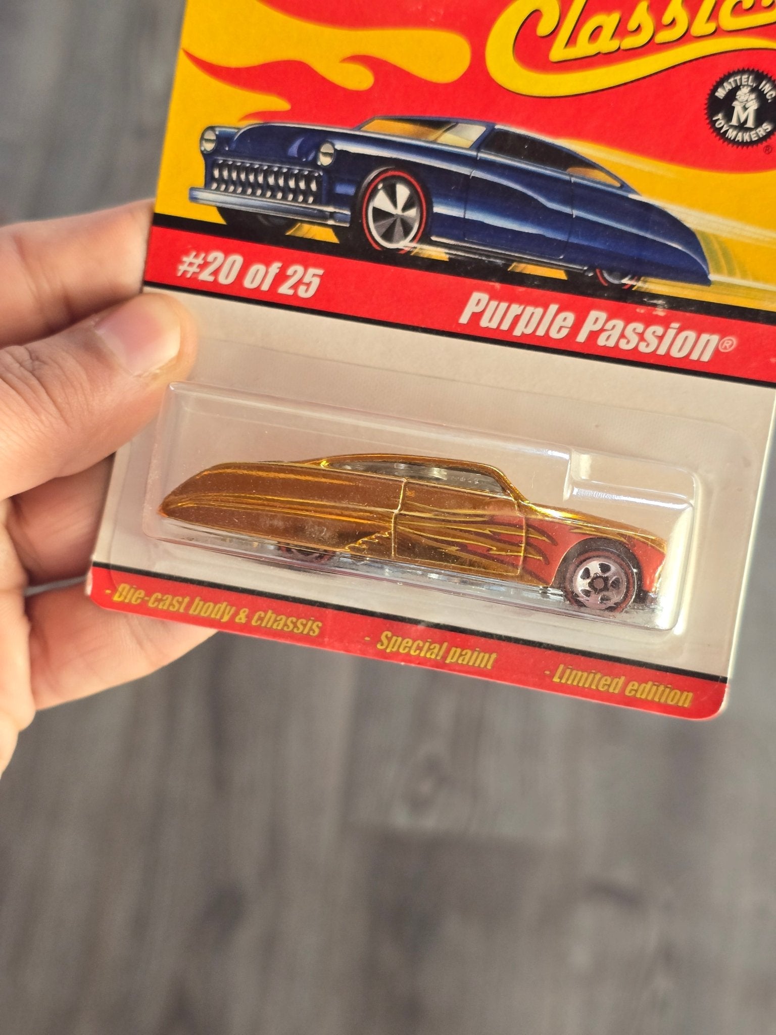 Hot Wheels Classics Purple Passion - Gold (Series 1 20) - Kinder Logs