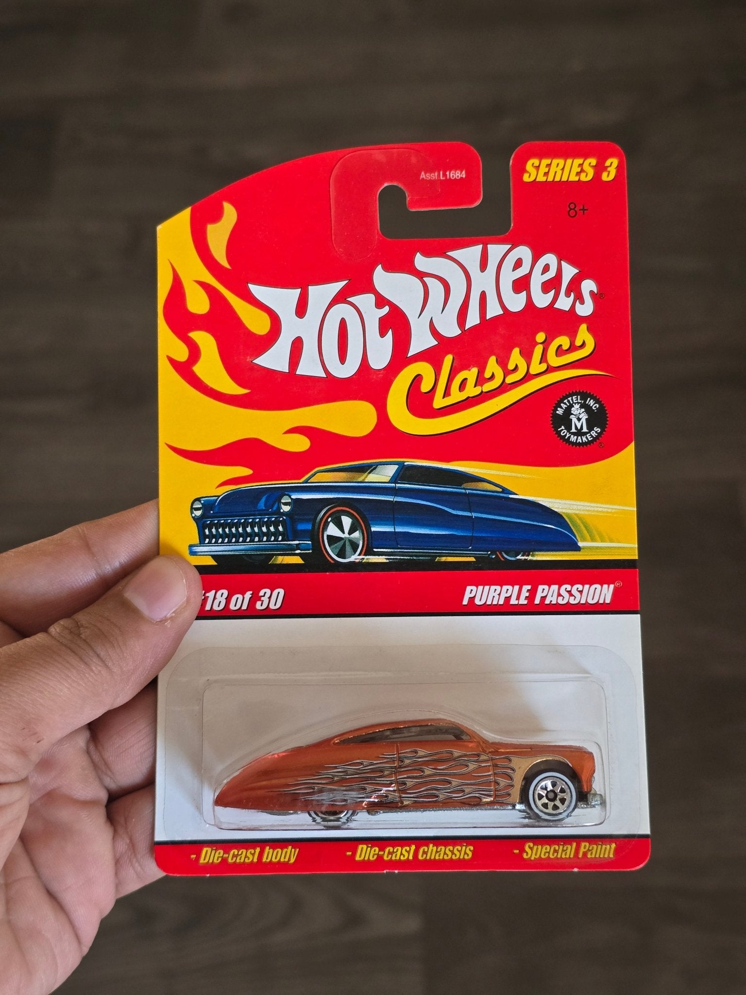Hot Wheels Classics Purple Passion - Orange (Series 3 18) - Kinder Logs