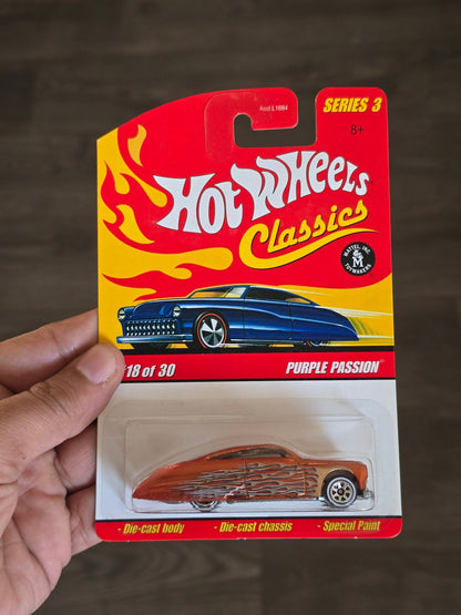 Hot Wheels Classics Purple Passion - Orange (Series 3 18) - Kinder Logs