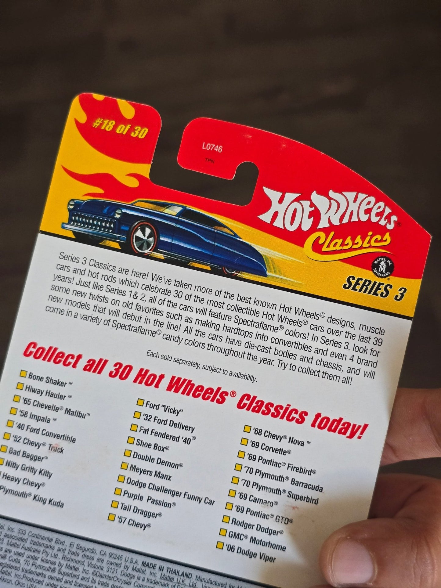 Hot Wheels Classics Purple Passion - Orange (Series 3 18) - Kinder Logs