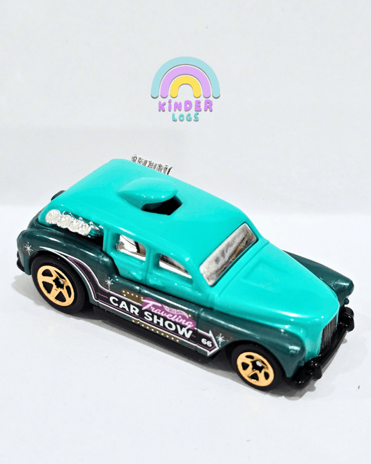 Hot Wheels Cockney Cab - Turquoise (Uncarded) - Kinder Logs
