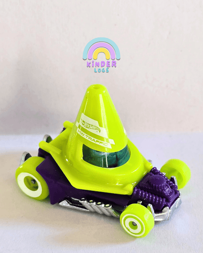 Hot Wheels Cone Shaker - Green - With Metal Base (Uncarded - New) - Kinder Logs
