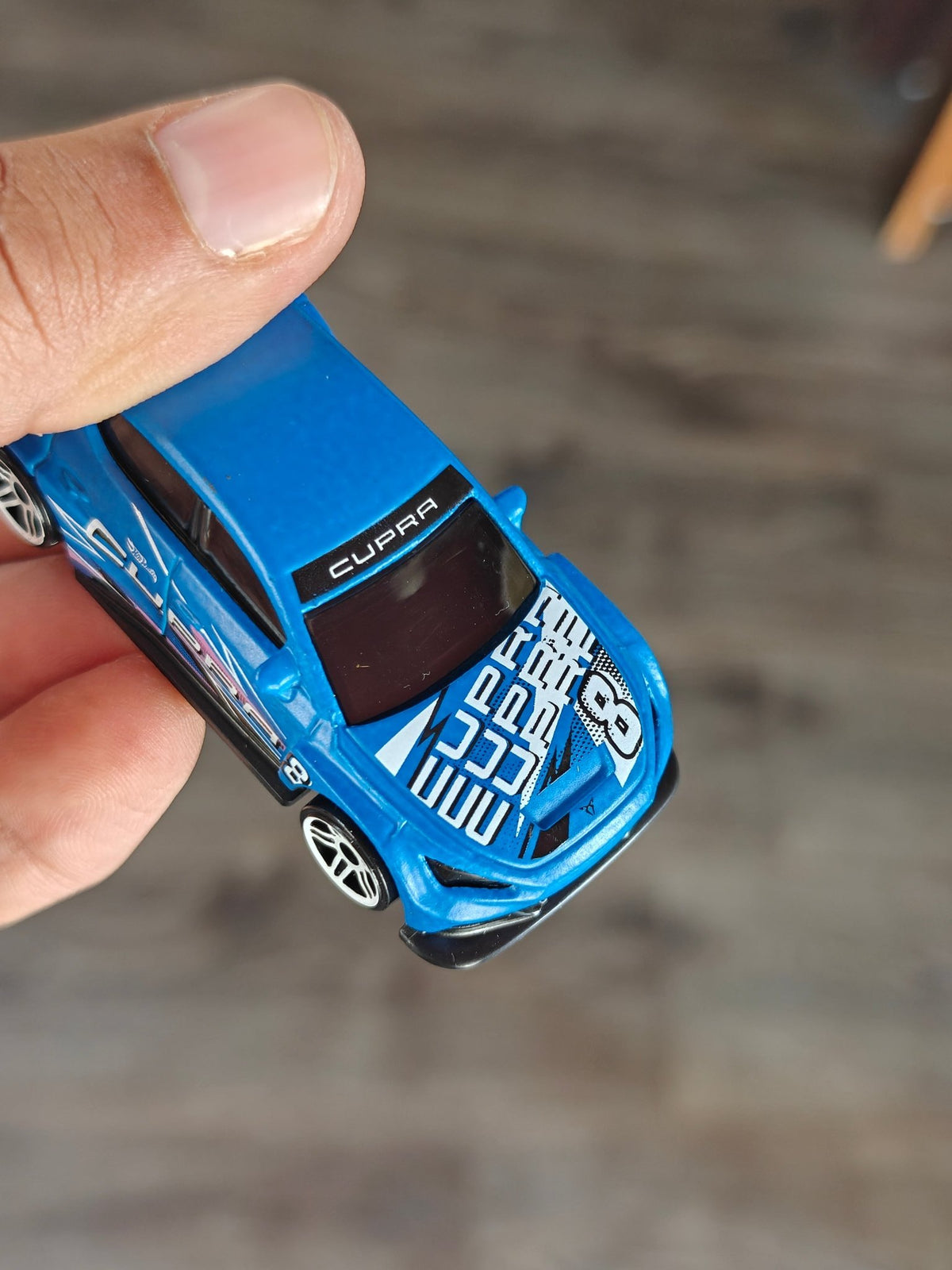 Hot Wheels CUPRA e-RACER - Blue (Uncarded - New) - Kinder Logs