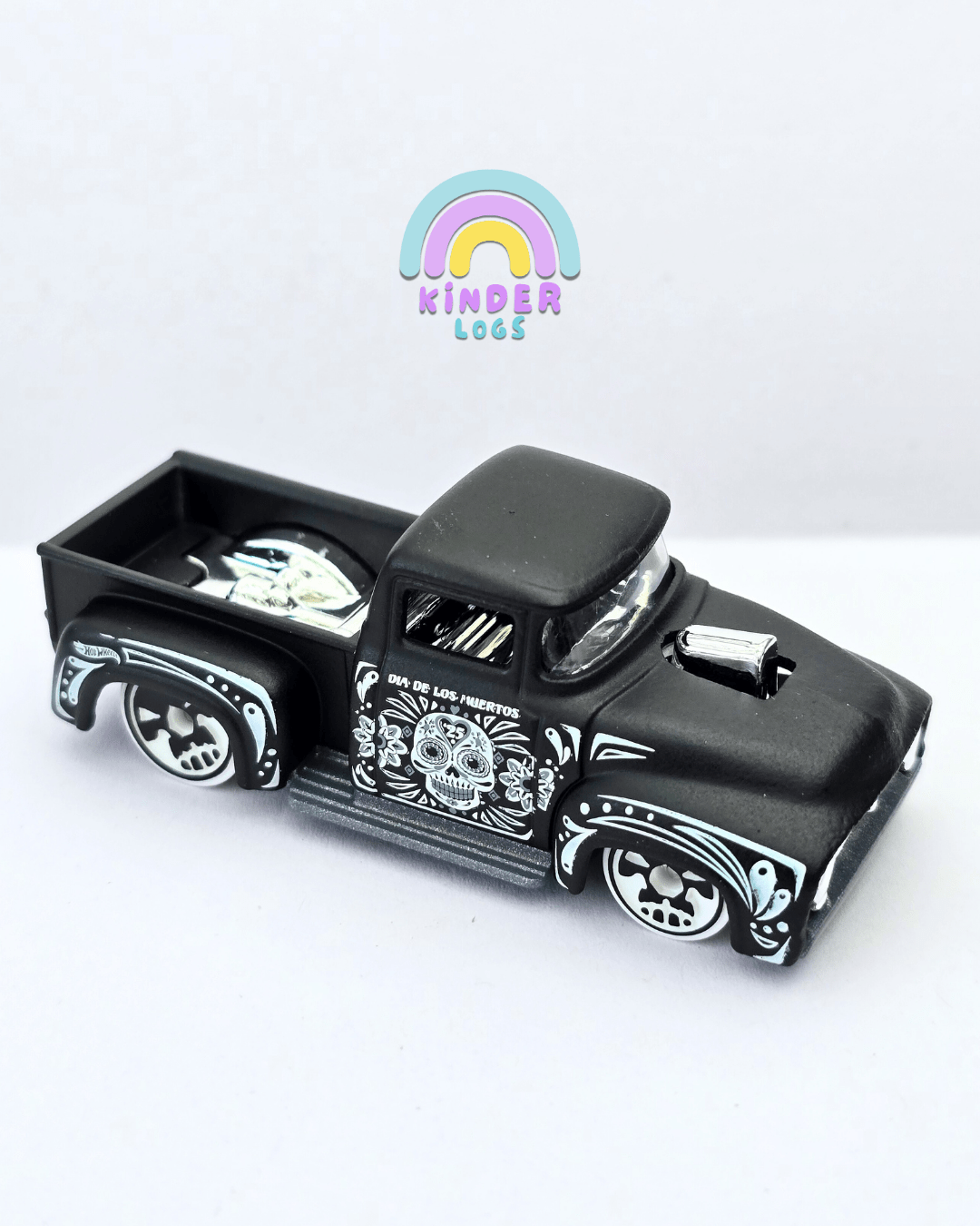 Hot Wheels Custom 1956 Ford Truck - Matte Black (Uncarded - New) - Kinder Logs