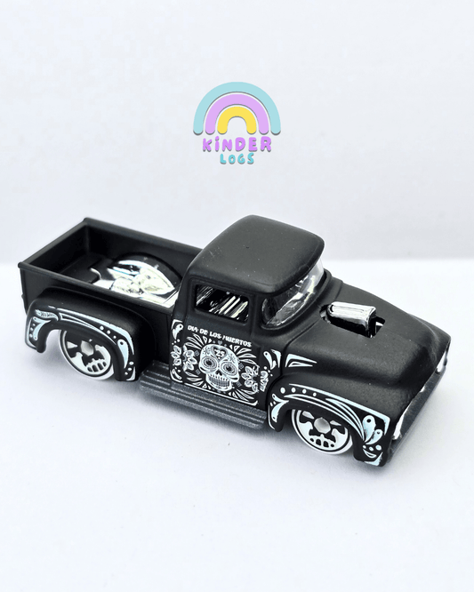Hot Wheels Custom 1956 Ford Truck - Matte Black (Uncarded - New) - Kinder Logs