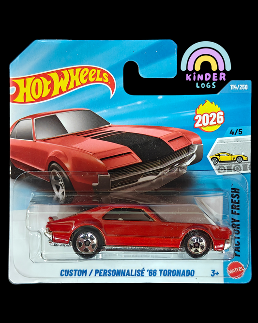 Hot Wheels Custom 1966 Tornado - Short Card (Imported) - Kinder Logs