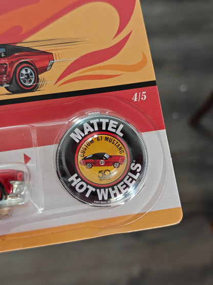 Hot Wheels Custom 1967 Ford Mustang - Wide Card (Imported) - Kinder Logs