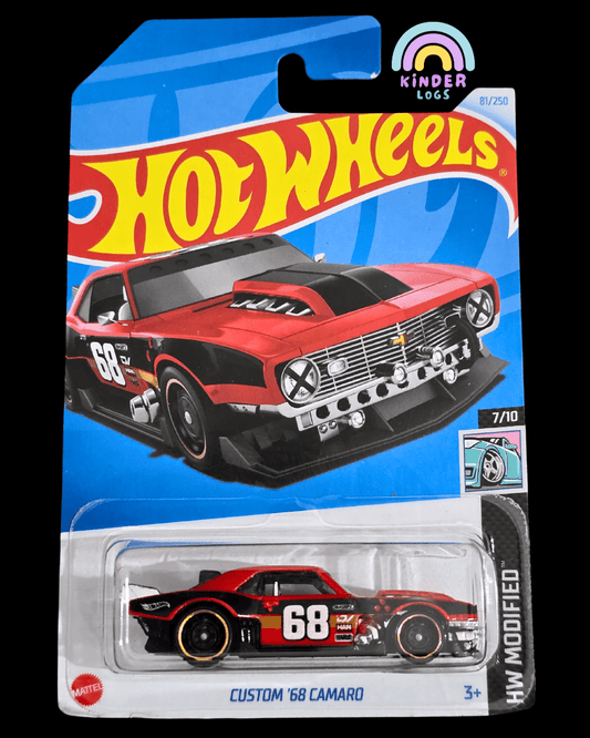 Hot Wheels Custom 1968 Chevrolet Camaro - Red (Imported) - Kinder Logs