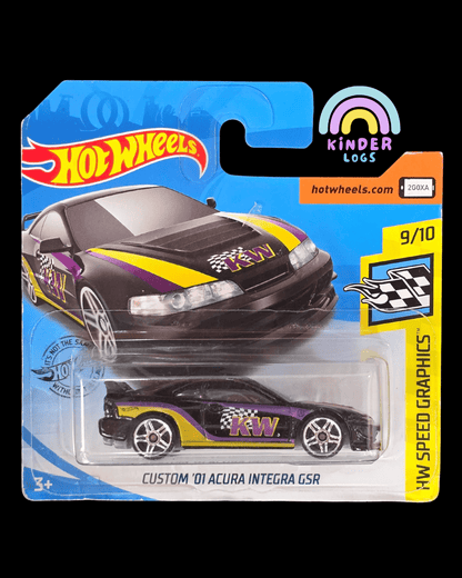 Hot Wheels Custom 2001 Acura Integra GSR (2018 Short Card) - Kinder Logs