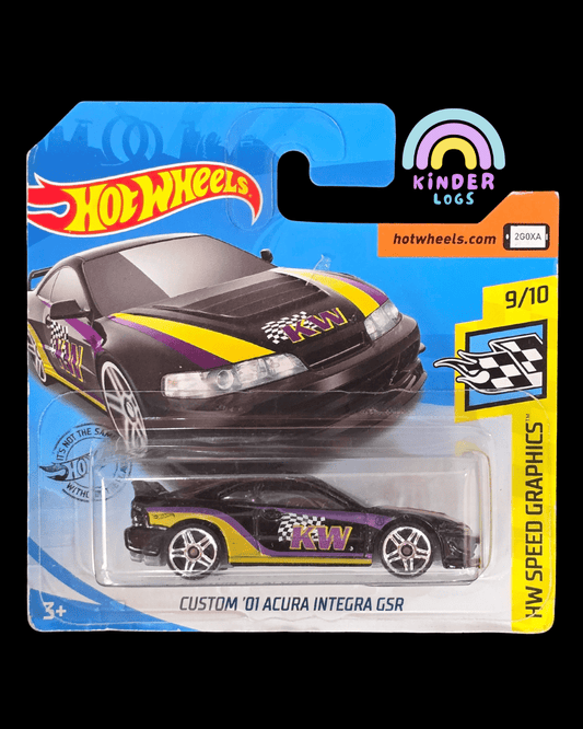 Hot Wheels Custom 2001 Acura Integra GSR (2018 Short Card) - Kinder Logs