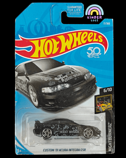 Hot Wheels Custom 2001 Acura Integra GSR - Black (Imported) - Kinder Logs